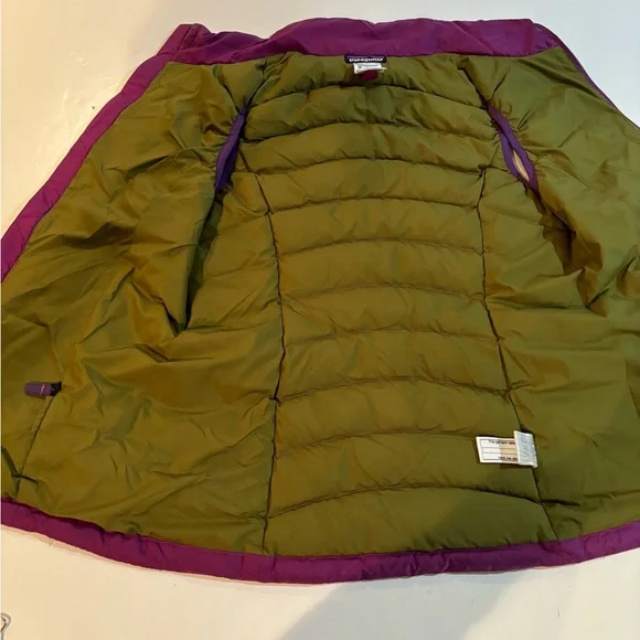 PATAGONIA Purple Quilted Down VEST Girls XL